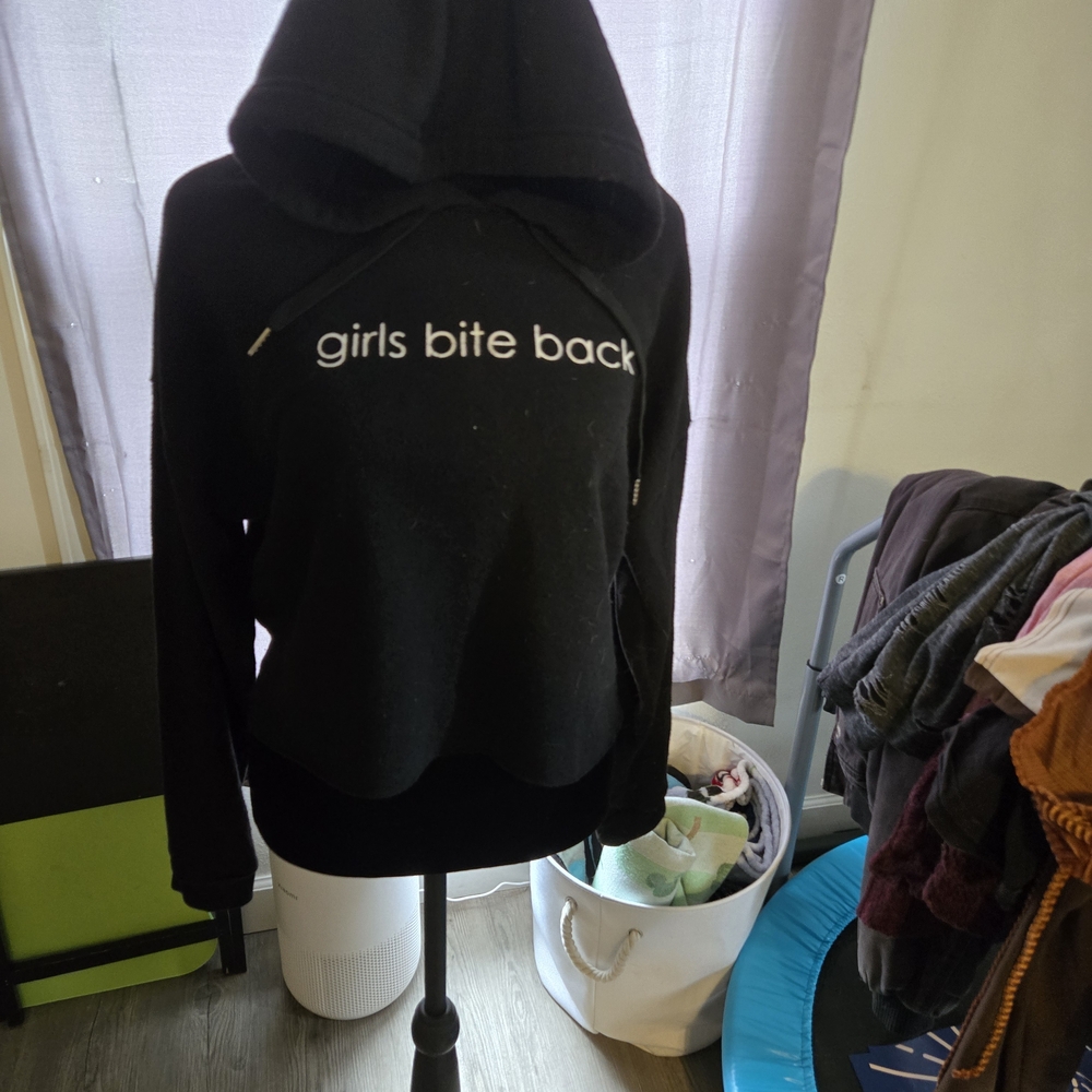 Rue21 Black Hoodie with White Text